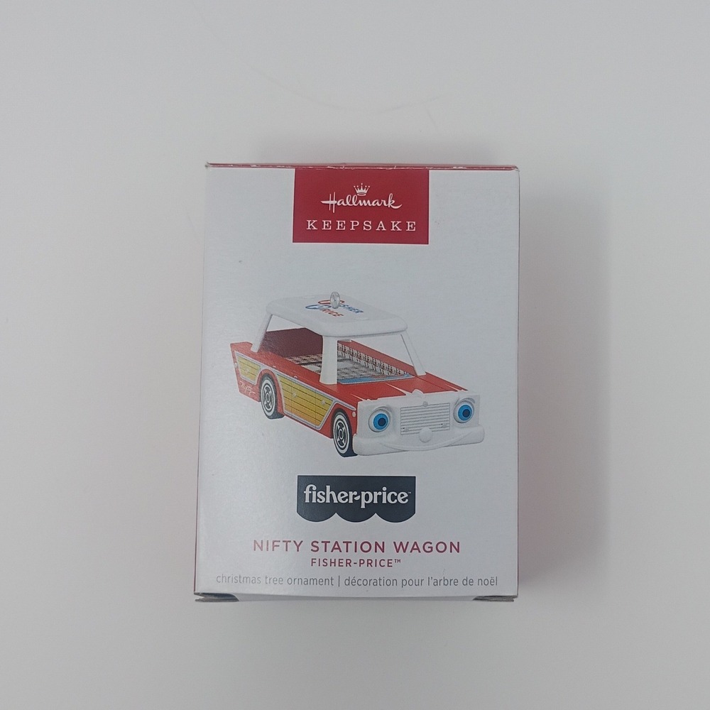 Hallmark Keepsake 2024 Fisher-Price Nifty Station Wagon Ornament QXI7891